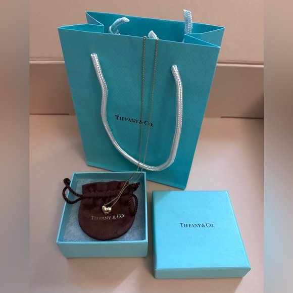 Sold❌💗K18⚜️Authentic Tiffany&Co Full Heart GoldK18 Necklace⚜️ - Picture 4 of 16